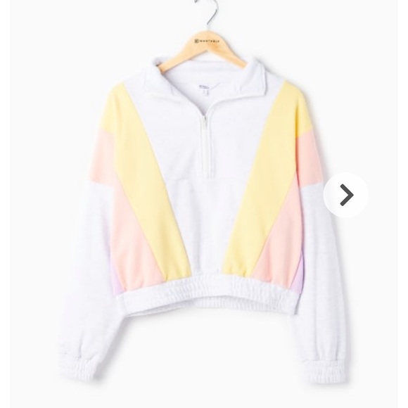 Im So Sure Colorblock Sweatshirt in Heather Grey - Picture 2 of 3